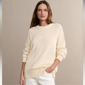 Jenni Kayne Cruise Cocoon Pullover in Ivory Cream Large